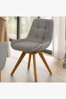 Pohodlná jedálenská stolička, šedé čalúnenie